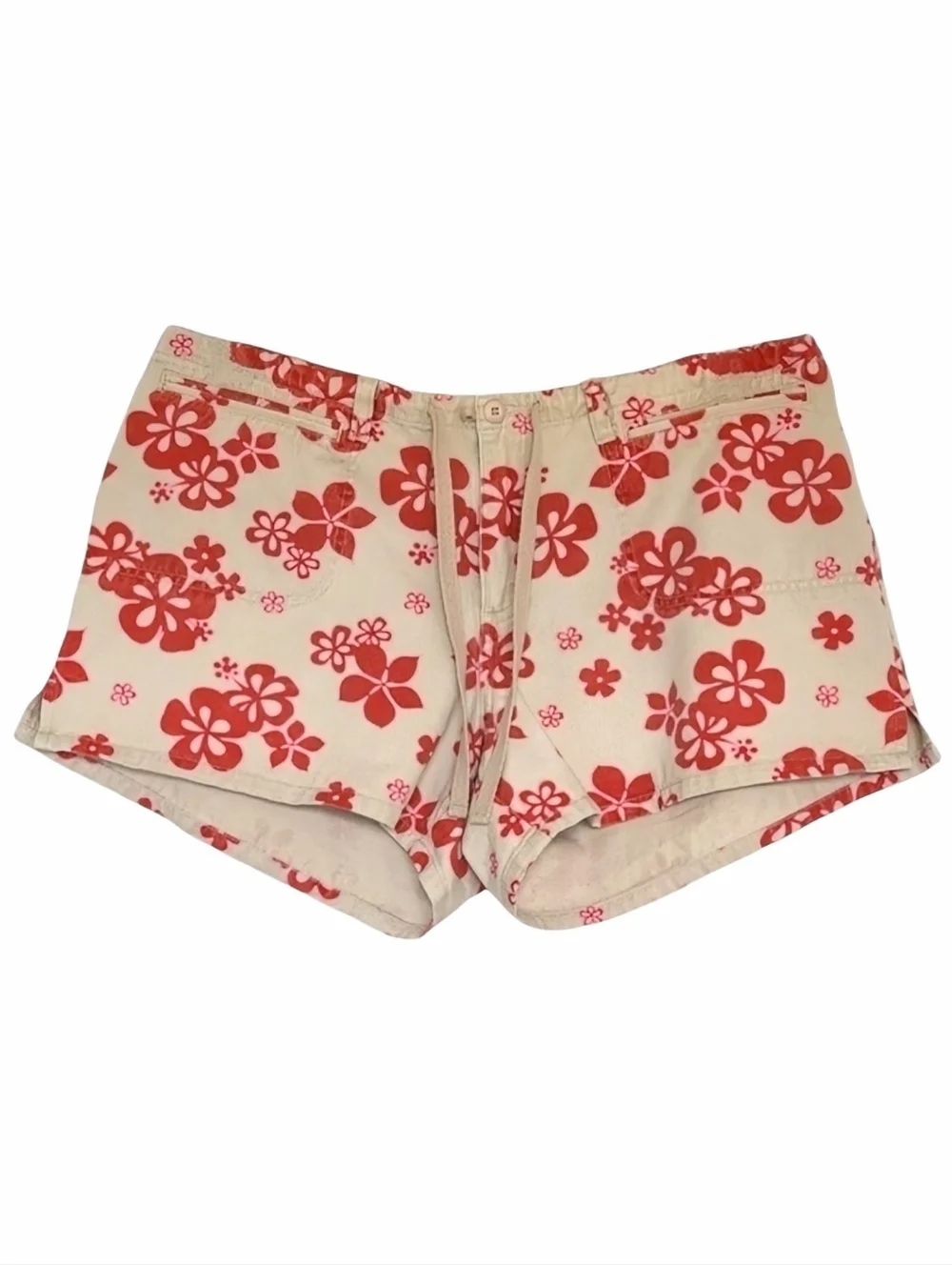 Tilt Hawaiian Plumeria Print Shorts Festival Floral Beach Colorful